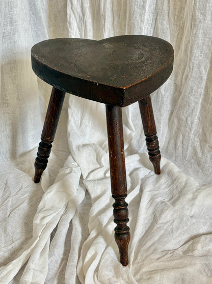 Folk Art Heart Stool