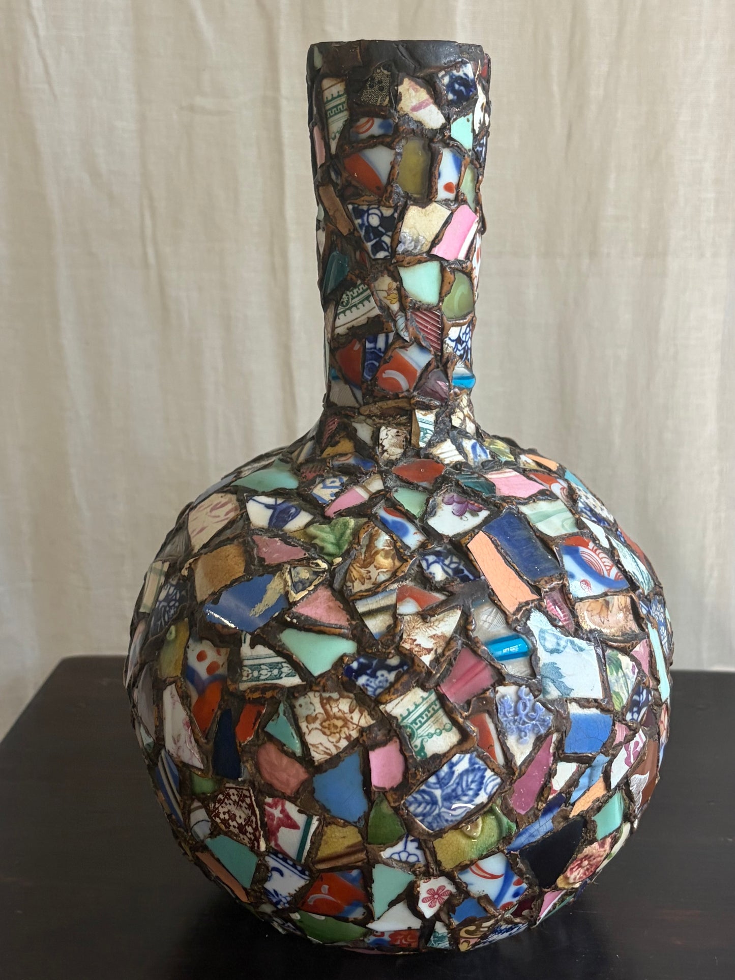 Early 20th C ‘Pique Assiette’ Vase
