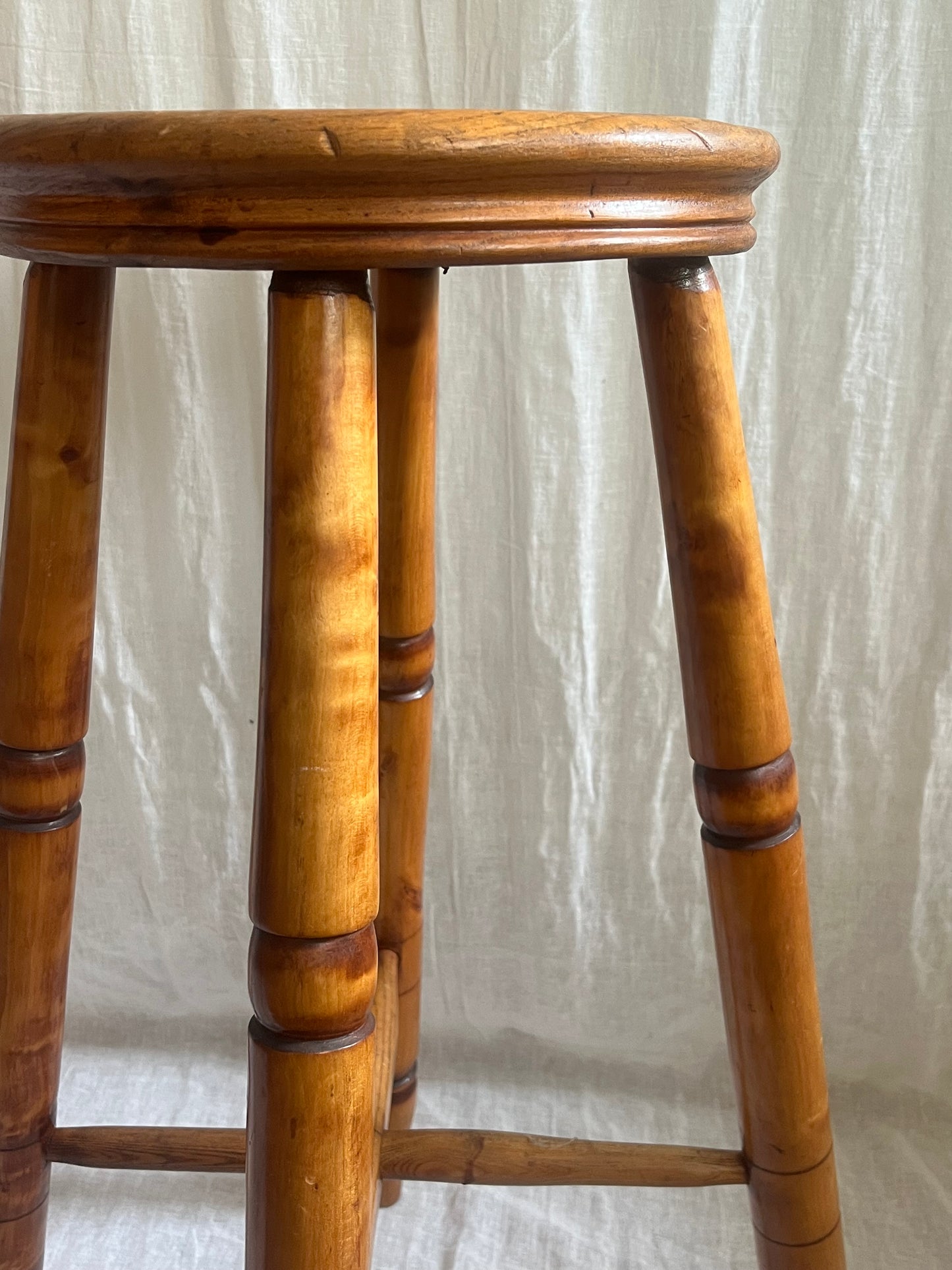 Early 20th C Elm Stool