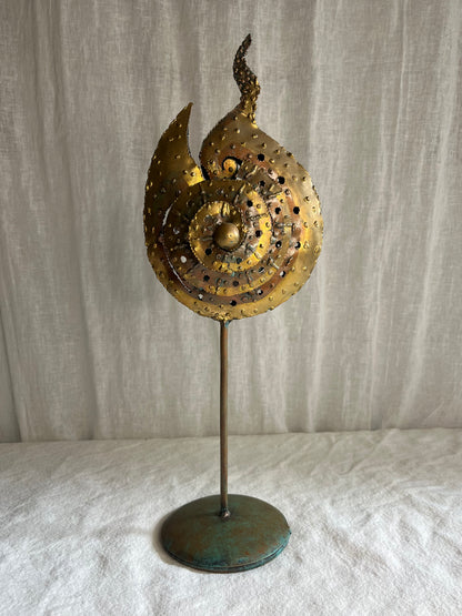 ‘Flaming Shell’ Candle Holder