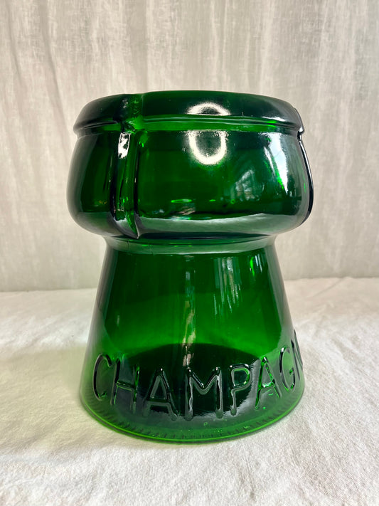 Italian Pressed Glass Cork Shaped Champagne Ice Bucket