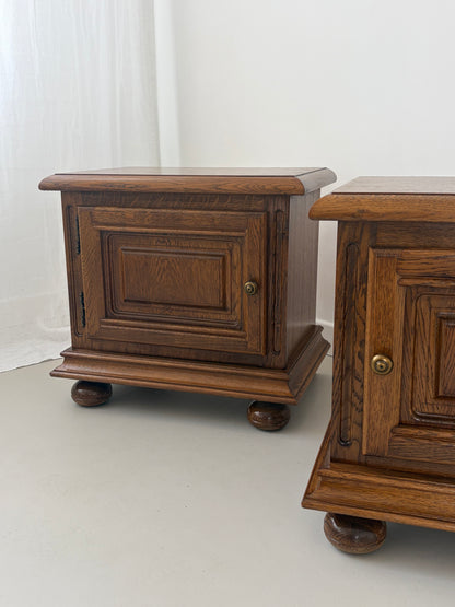 French Oak Bed Side Tables