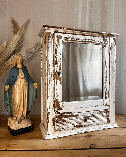 Vintage Chippy Wooden Bathroom Cabinet