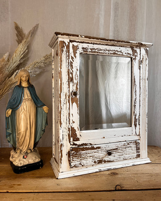 Vintage Chippy Wooden Bathroom Cabinet