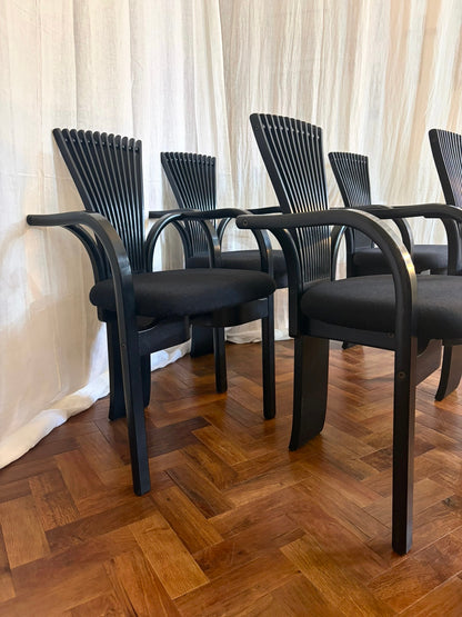 6 ‘Totem’ Dining Chairs By Torstein Nilsen c1980
