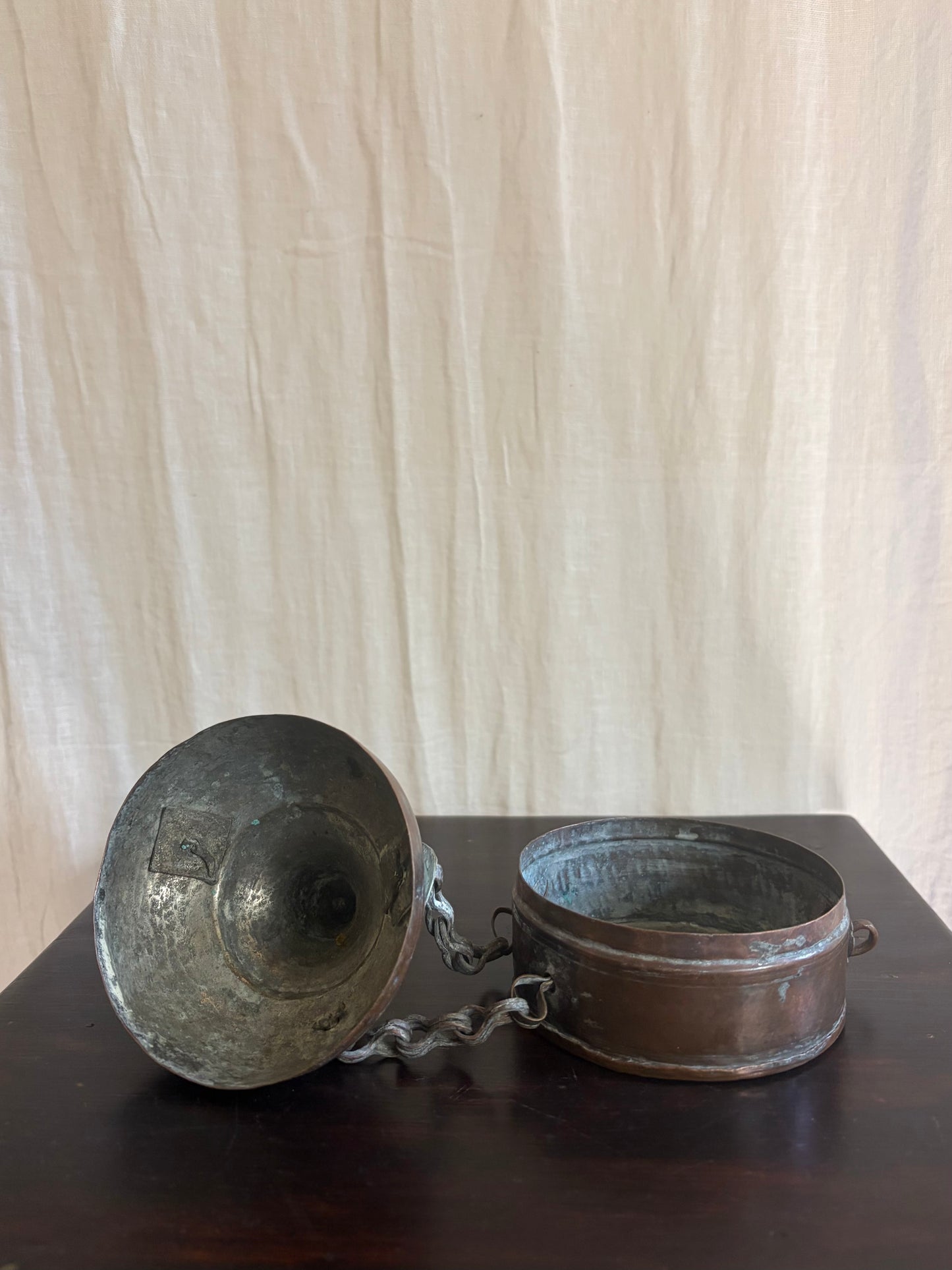 Antique Copper Paan Dan Storage Box