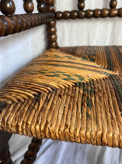 19th Century French Bobbin Corner Chairs