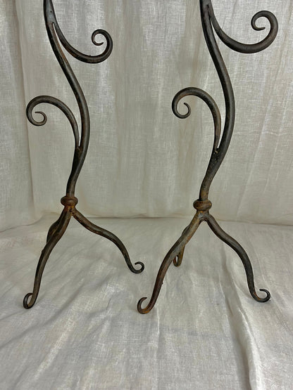 Curly Iron Candle Holders