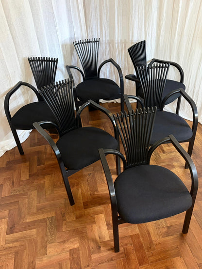 6 ‘Totem’ Dining Chairs By Torstein Nilsen c1980