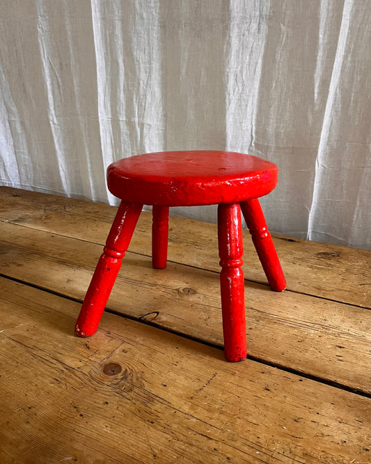Vintage Red Stool