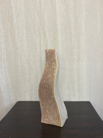 Light Pink Wavy Mottled Vase