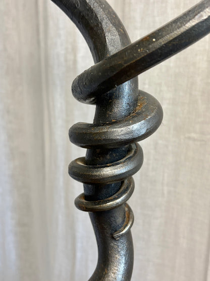 Large Sculptural Iron Candle Holder