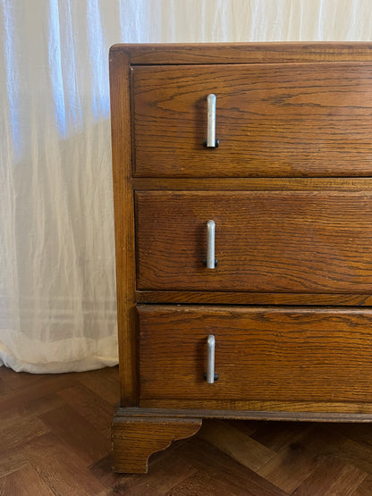 Art Deco Oak Chest Of Drawers
