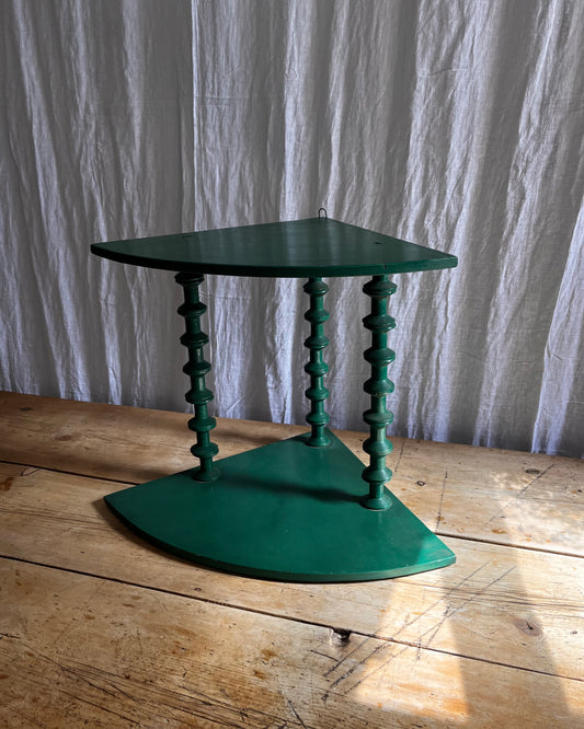 Early 20th Century Bobbin Spool Corner Shelf