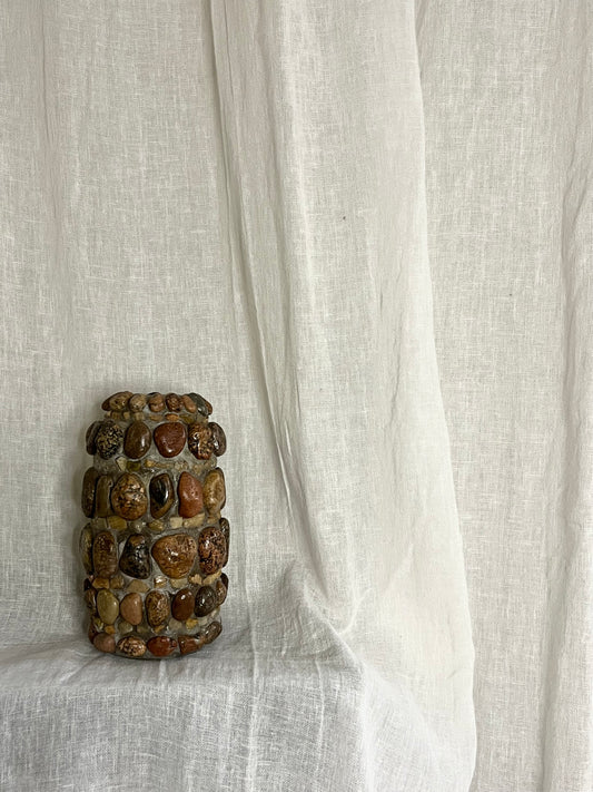 Folk Art Pebble Vase