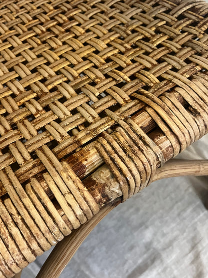 Woven Bamboo Arm Chair Attributed To Adrian Adoux