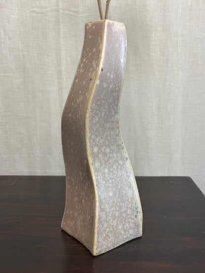Light Pink Wavy Mottled Vase