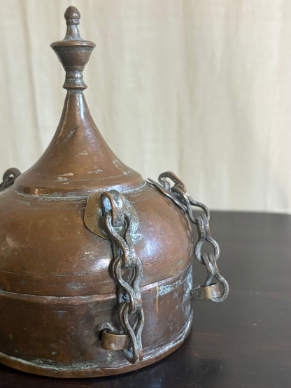 Antique Copper Paan Dan Storage Box