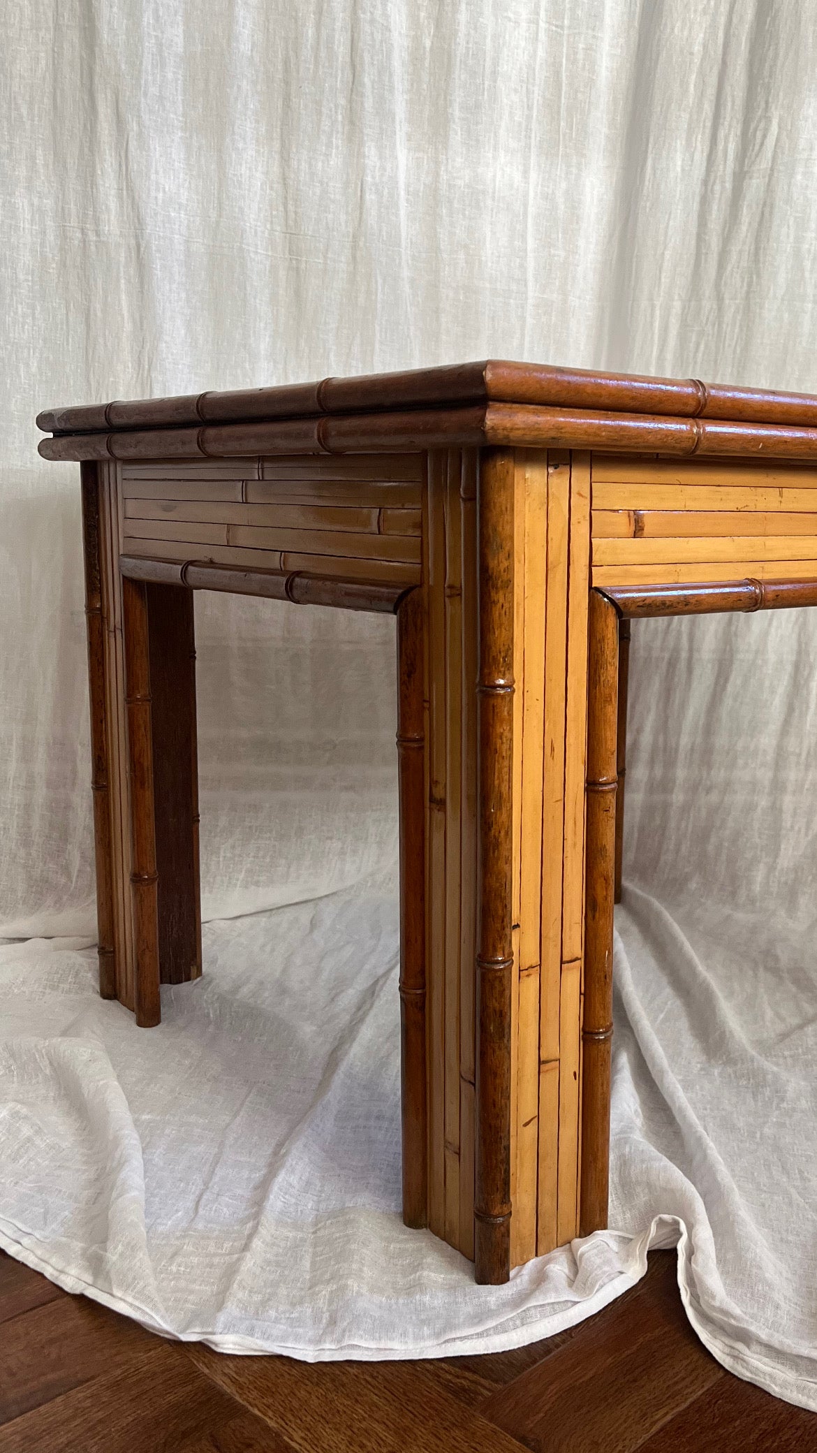French Bamboo Coffee Table c1970