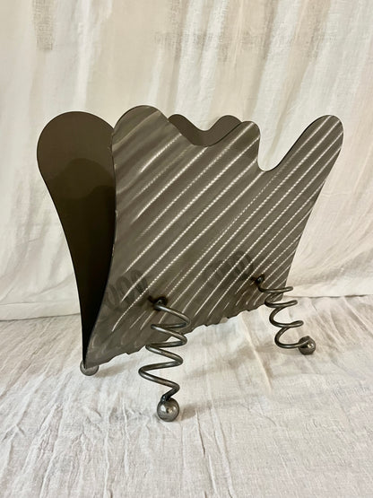 Wavy Post Modern Magazine Rack