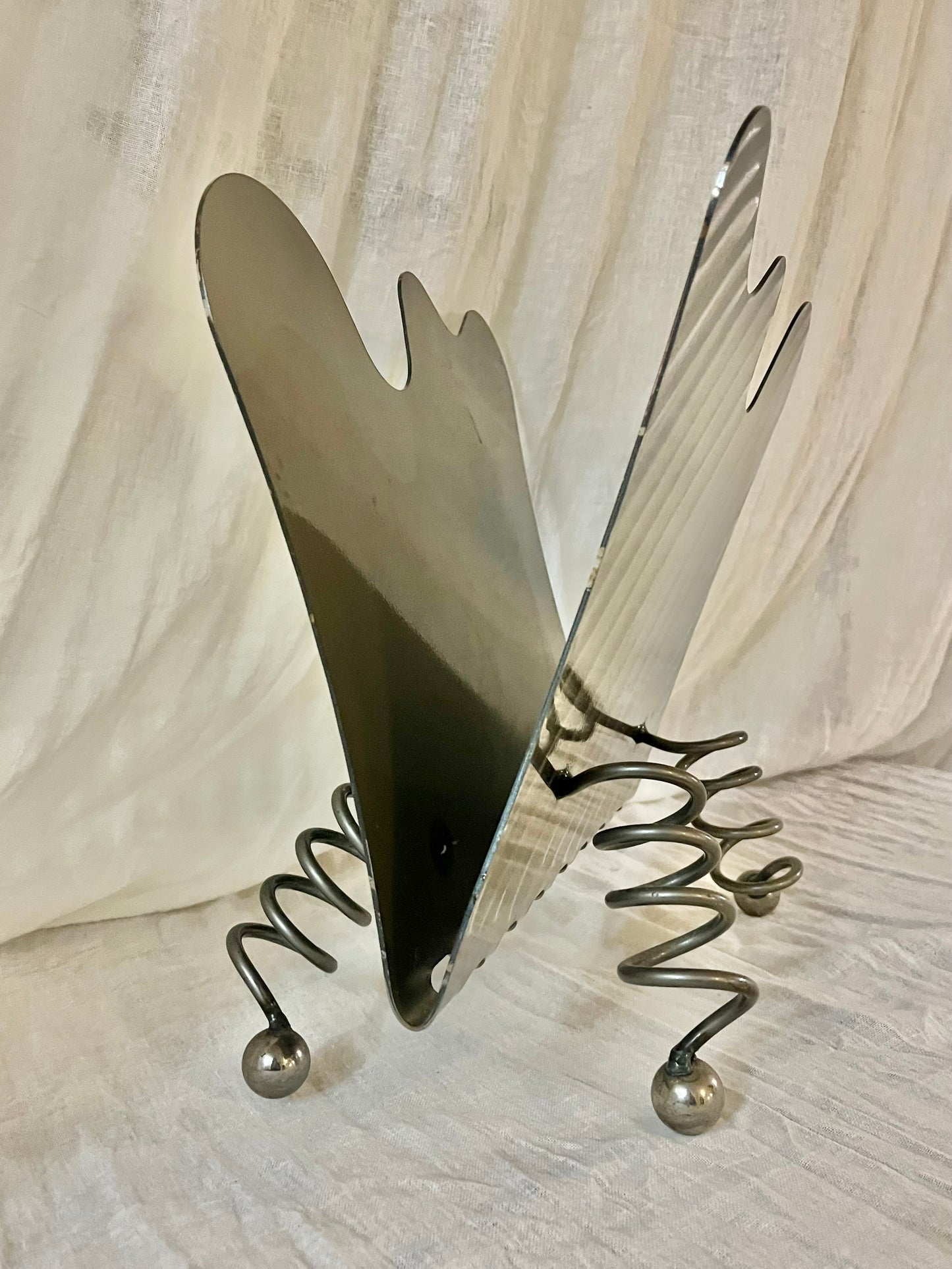 Wavy Post Modern Magazine Rack