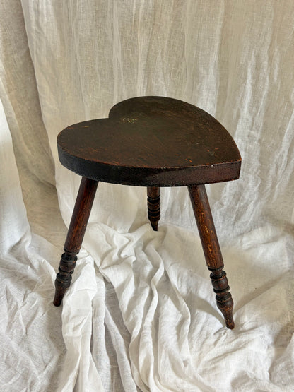 Folk Art Heart Stool