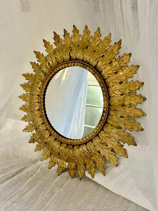 Small French Sun Burst Mirror