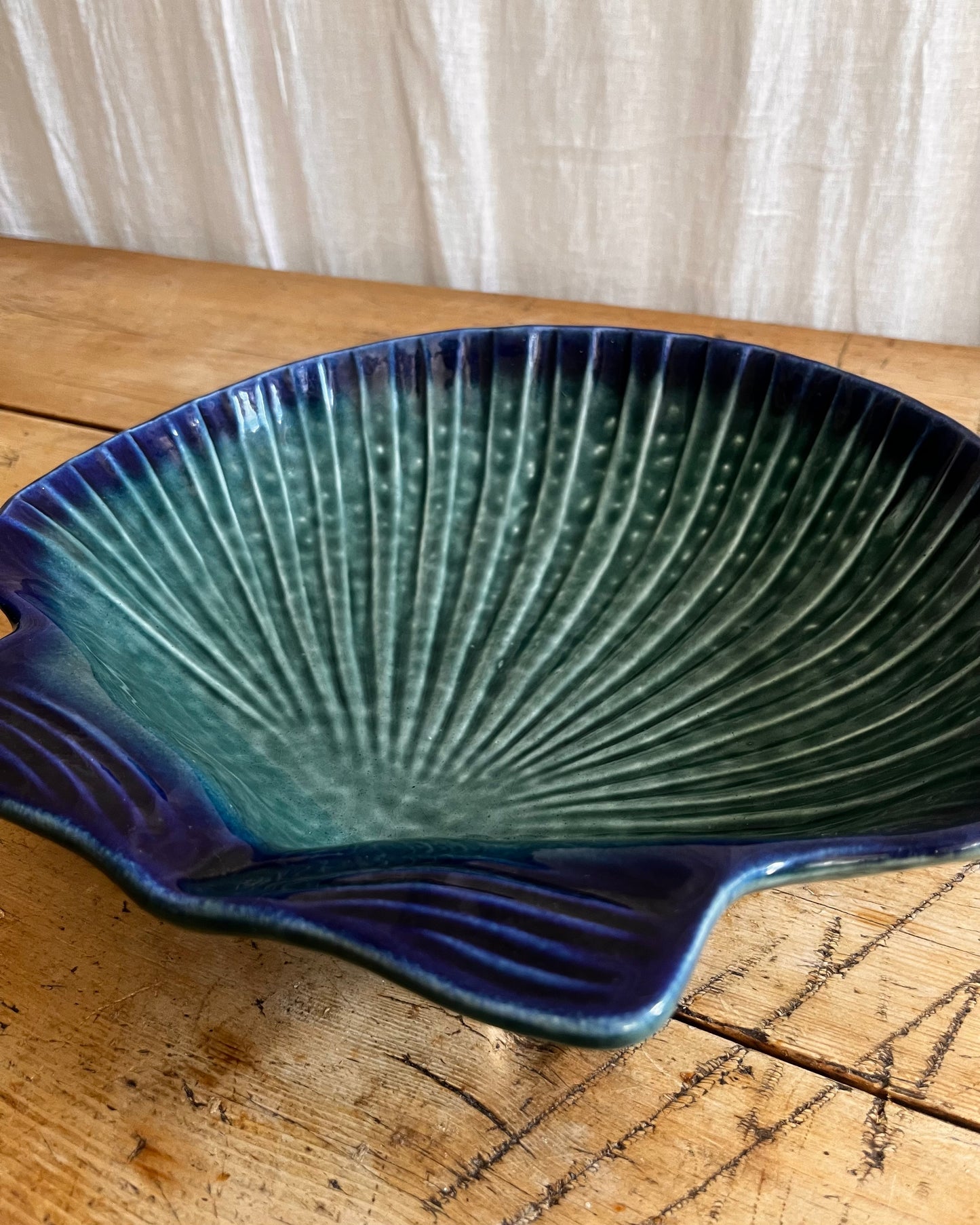 Large Portuguese ‘Majolica’ Shell Dish