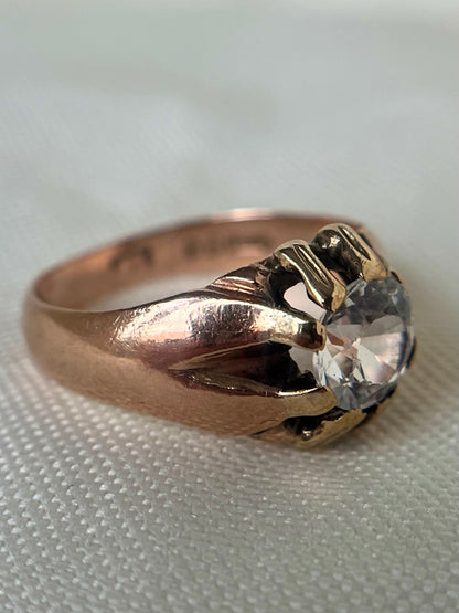 Rose Gold Spinnel Stone Ring