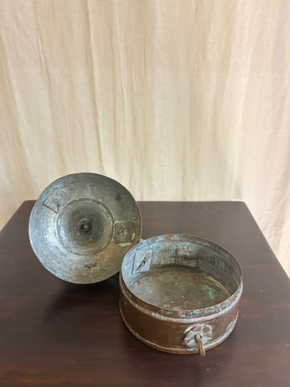 Antique Copper Paan Dan Storage Box