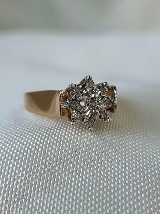 Diamond Cluster Ring
