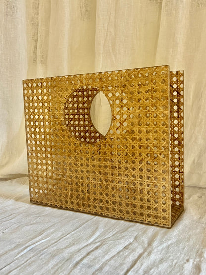 Lucite Magazine Rack Attributed To Christian Dior