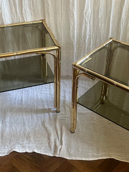 Pair Of Hollywood Regency Side Tables Or Bedsides