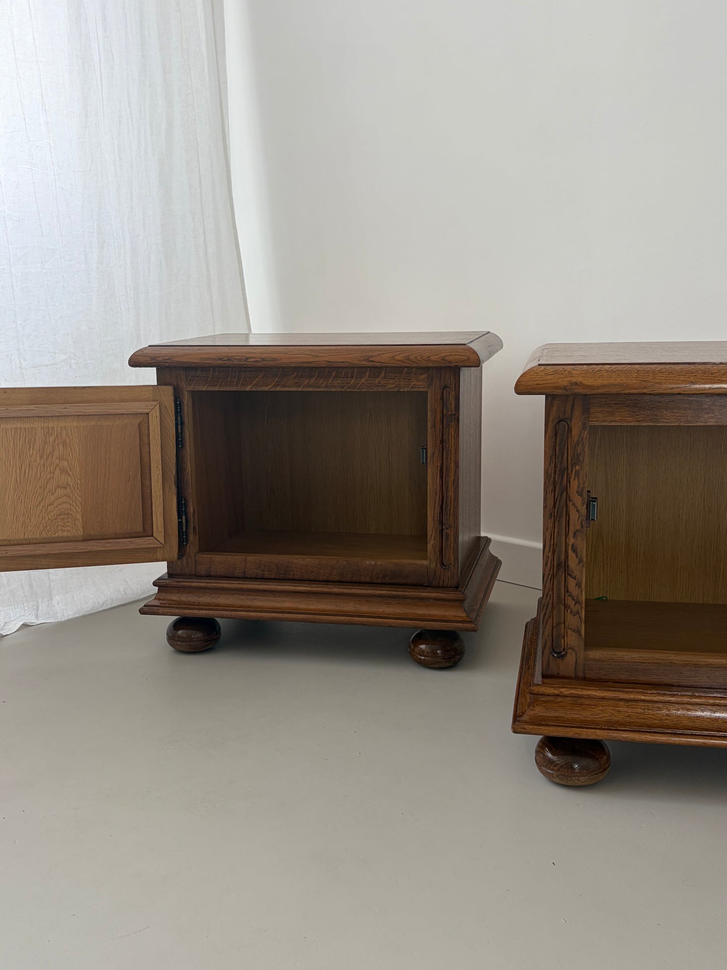 French Oak Bed Side Tables