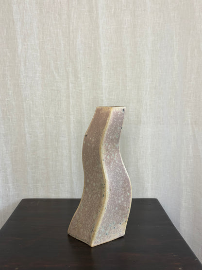 Light Pink Wavy Mottled Vase