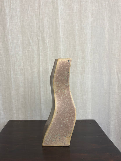 Light Pink Wavy Mottled Vase