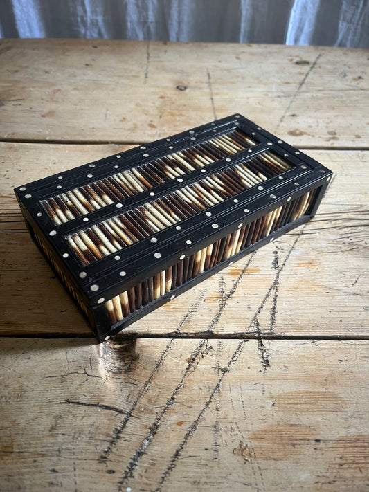 Antique Porcupine Quill Box
