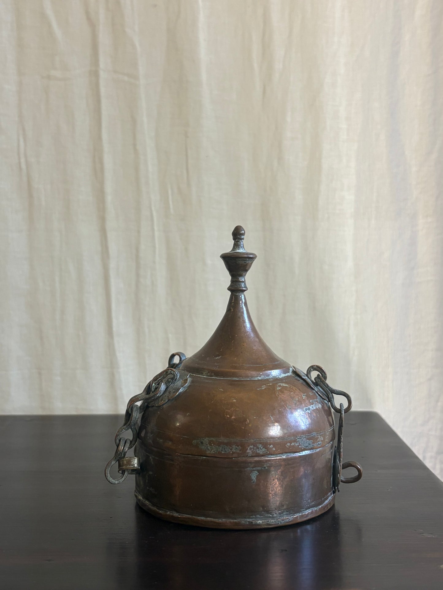 Antique Copper Paan Dan Storage Box