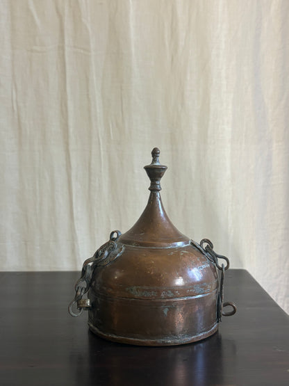 Antique Copper Paan Dan Storage Box