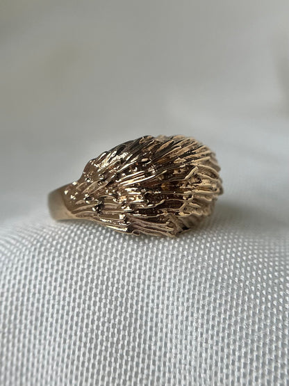 Textured Bark Bombe Ring