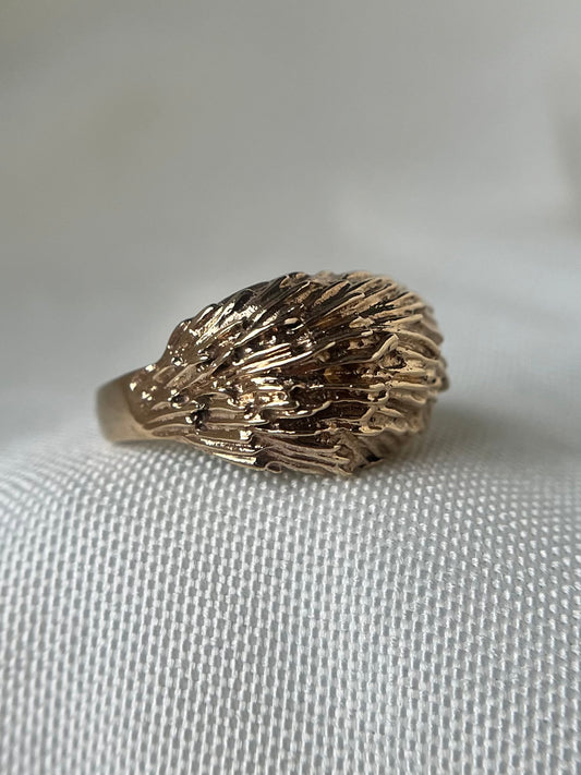 Textured Bark Bombe Ring