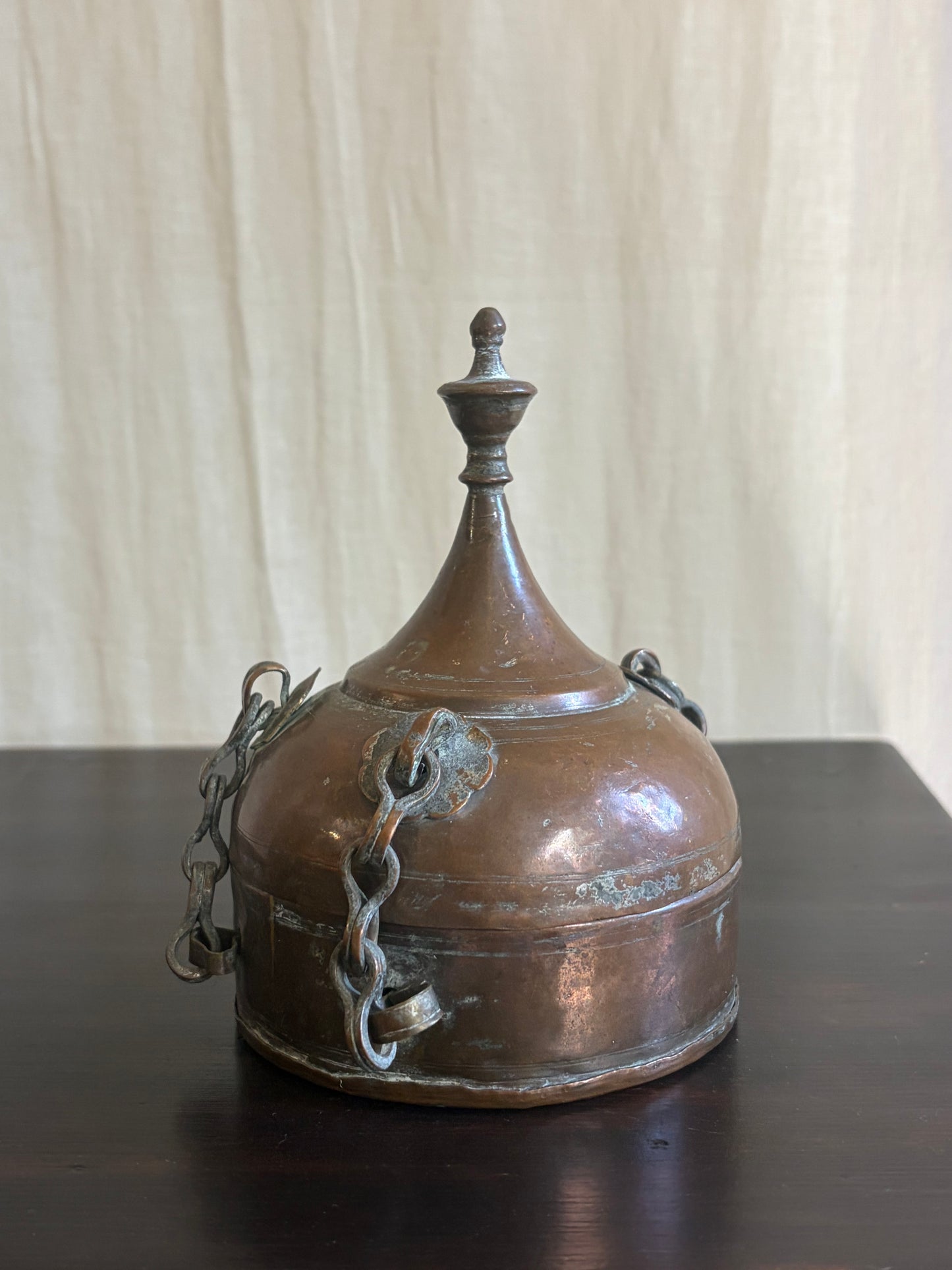 Antique Copper Paan Dan Storage Box