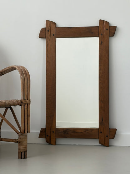 Large Carved Wooden Mirror