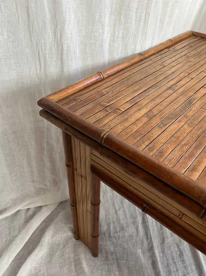French Bamboo Coffee Table c1970
