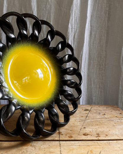 Iridescent Woven Ceramic Bowl by Jerome Massier for Vallauris