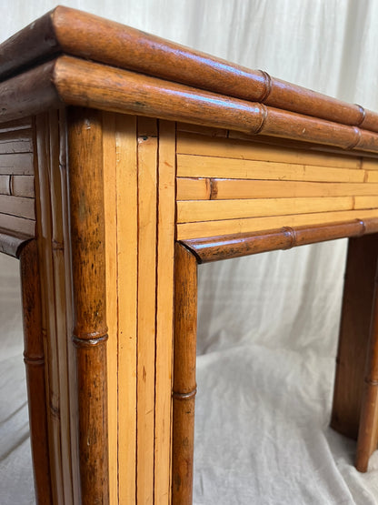 French Bamboo Coffee Table c1970