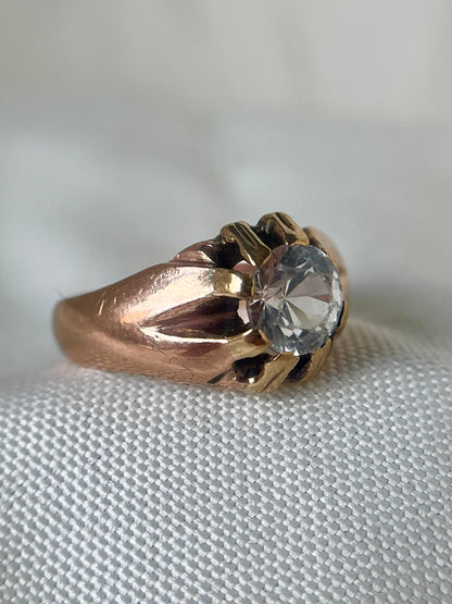 Rose Gold Spinnel Stone Ring