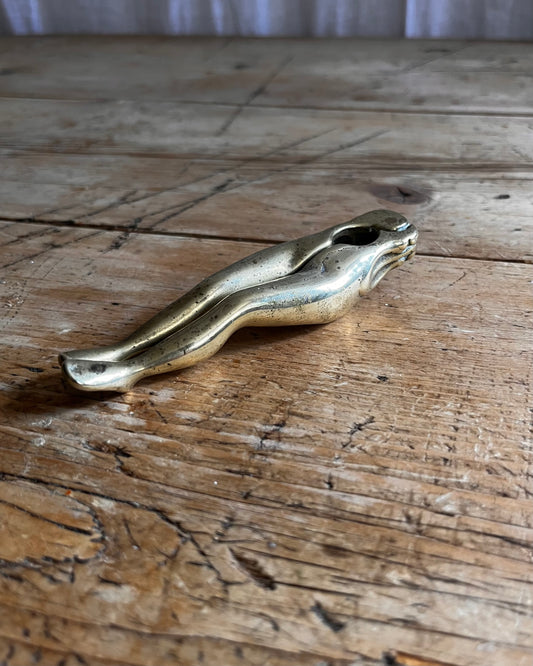 Risque Vintage novelty British made brass ladies leg nut cracker